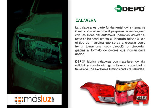 Calavera Izq S/foco Honda Element 03/08 Depo Foto 6