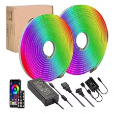 Kit X 10mts Completo Manguera Luces Led Rgb Neón Bluetooth