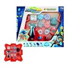 Tornado Gyro Combat - 2 Beyblades + Arena + Lançadores 