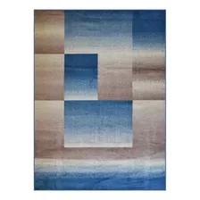 Tapete Polo Quadros Scarlatti 200x250cm 2,00x2,50m Azul Cor Azul-celeste Desenho Do Tecido Geométrico