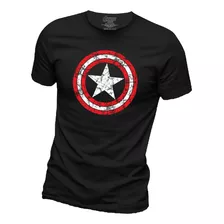 Camiseta Camisa Capitao America Escudo Brasao Vingadores
