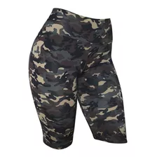 Bermuda Shorts Camuflado Legging Meia Coxa Academia Suplex