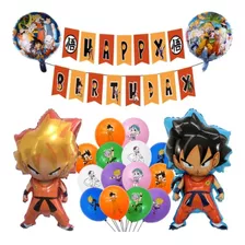 Globos Cumpleaños Dragón Ball Z Látex/metalizado