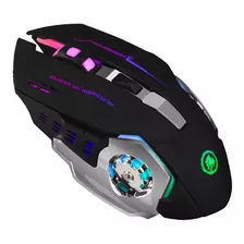 Mouse Gamer De Juego Inalámbrico Recargable Black