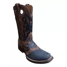 Bota Vaquera Casual Cuadra P/caballero Elefante Azul Marino