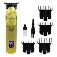 Máquina De Cortar Cabelo 5 Watts Recarregável Dourada Cor Dourado