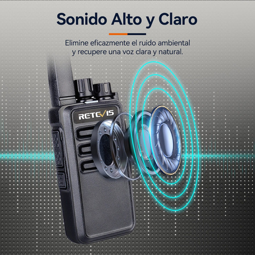 6 Pcs Radios Walkie Talkies Retevis Con Audfonos Cargador Foto 5