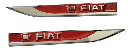 Emblemas Espadines Rojos Adheribles Fiat Siena 2002 Foto 5