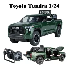Coche De Metal En Miniatura Toyota Tundra Pickup Con Luces E