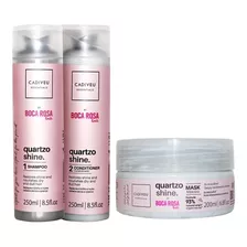 Kit Cadiveu Quartzo Shine By Boca Rosa Hair - 3 Produtos