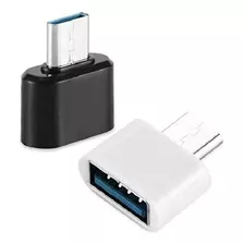 Adaptador Usb Otg Tipo C X - Entrada Tipo C Para Cable Usb De Color Blanco