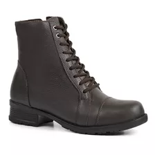 Bota Coturno Casual Sandro Block Com Cadarço Ziper 