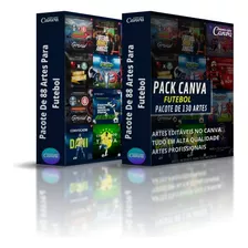 130 Artes Editáveis De Futebol No Canva - Pack + Bônus