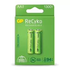 Pila Recargable X 2 Gp 1.2v Aa1300 Mah (gp130aahc-c2k)