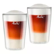 Set X 2 Ud Vasos Cafè Melitta 300ml Grande Borosilicato