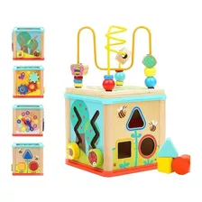 Juego Didáctico Cubo Jardín 5 En 1 Motricidad Topbright Color Multicolor