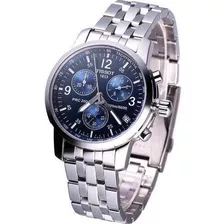 Relógio Tissot Prc 200 T17.1.586.42 Azul Prateado Com Fundo Azul 42mm