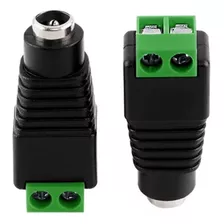 Kit 16 Plug Conector P4 Femea P/ Cftv Camera Borne