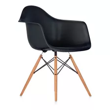 Silla De Comedor Bodega Tfc Butaca Eames, Estructura Color Negro, 1 Unidad