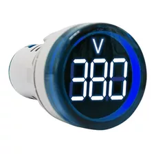 Voltimetro Digital Azul Ojo De Buey Baw