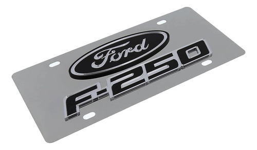 Placa De Matrcula Con Doble Logotipo Para Ford F250 (negro  Foto 2