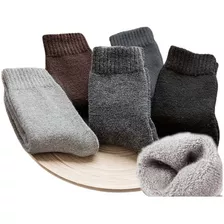 Kit 3 Pares Meia De Lã Térmica Masculina Peluciada Para Frio