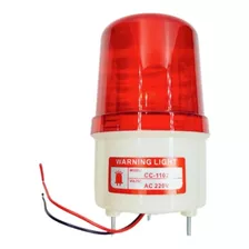 Baliza Led Destellante 220v Apernada Emergencia Rojo