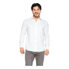 Camisa Social Masculina Slim Premium Com Elastano - Original