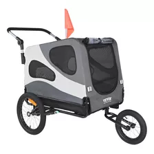 Remolque Para Bicicleta Carreola Para Perros 45kg Gris