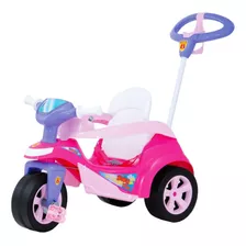 Motoca Infantil Tico Trike Rosa Meninas Com Haste Direcional