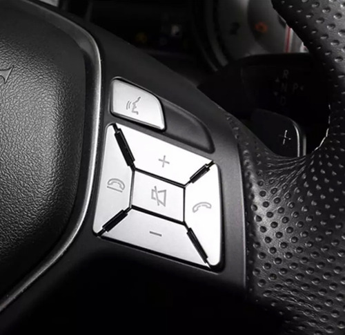 Tapa Botones Cromados Controles Volante Mercedes Benz C E A Foto 4