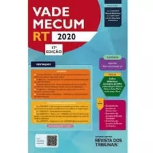 Vade Mecum Rt 2020 - Rt 17 Ed, De Equipe Rt. Editora Ed Revista Dos Tribunais Ltda, Capa Mole, Edição 17 Em Português