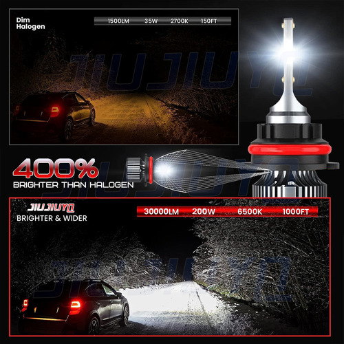 Kit Faros Luz Led 880 9007 30000lm Para Dodge Haz Alta/baja Foto 2