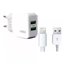 Carregador Rapido 12w Kaidi Lightning Para Ios Usb Kd-301a