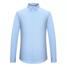 Camisas De Vestir De Bambú De Manga Larga Para Hombre, Camis