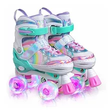 Sulifeel Rainbow Unicorn 4 Patines Ajustables Con Luz