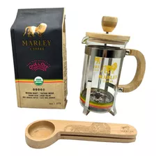 Cafetera Francesa+ Café En Grano + Spoon Clip Marley Coffee 