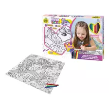 Tapete De Colorir Unicórnio Samba Toys Menina