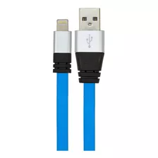 Cabo Usb Silicone Carregador E Dados iPhone 5 Até 10 Azul