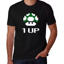 Camiseta Camisa Super Mario Cogumelo Verde 1 Up Yoshi Luigi