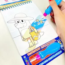 Aquabook Bluey - Pintando Com Água - Aqua Book Colorindo Com Água