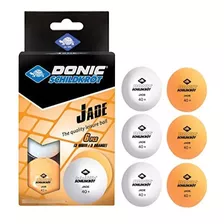 Pelotitas Ping Pong Donic Jade Caja X 6 Blancas/naranjas