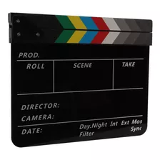 Tablilla Para Directores De Cine Clapper Board, Colorida, Ac
