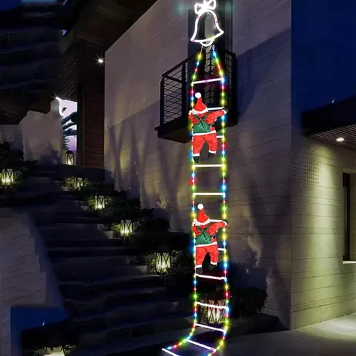 Primera imagen para búsqueda de viejo pascuero escalando
