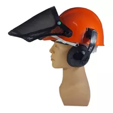 Capacete E Facial Para Roçadeira E Motosserra E Touca Arabe