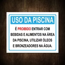 Adesivo Uso Da Piscina Proibido Entrar Com Bebidas 18x23cm