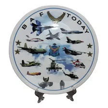  Plato De Porcelana Fina Conmemorativo B.a.f/ Fuerza Aerea 