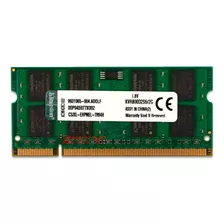 Memória Ram Valueram Color Verde Kingston Kvr16ls11/8