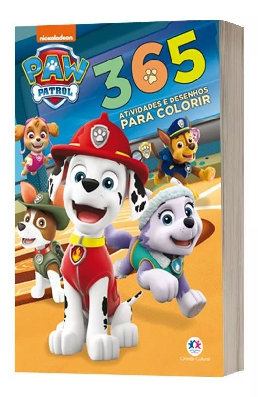 Livro Infantil 365 Atividades Patrulha Canina Para Colorir