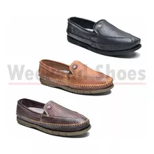 Mocassim Sapato Sapatilha Masculino Kit Com 3 Pares Couro